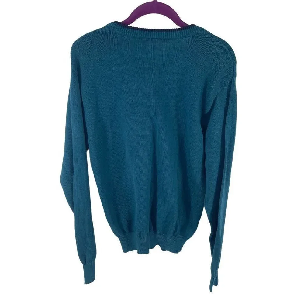 Scandia Woods mens V-neck Ribbed Knit Sweater Size M